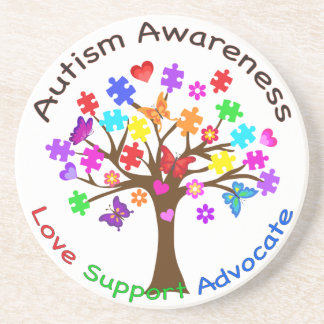 Autism Awareness Träd Underlägg