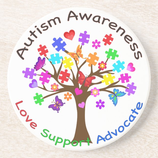 Autism Awareness Träd Underlägg (Framsidan)