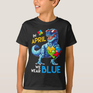 Autism Awareness Trex Dino Dinosaur Dinosaurus Wea T Shirt