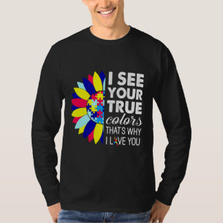 Autism Awareness True Färg Autism Puzzle T Shirt