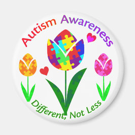 Autism Awareness Tulip Magnet