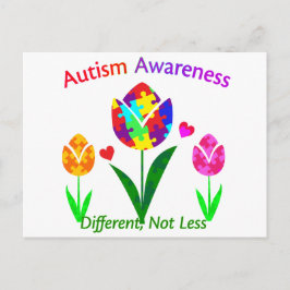Autism Awareness Tulip Vykort