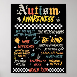 Autism Awareness World Tour Var Snäll Acceptans Är Poster