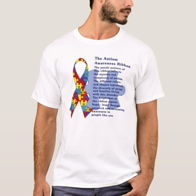 AUTISM AWARNESS RIBBON TEE SHIRT (Framsida)