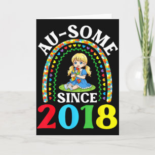 Autism Awesome Ausome Sedan 2018 Medvetenhet 8:e F Kort