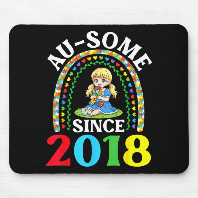Autism Awesome Ausome Sedan 2018 Medvetenhet 8:e F Musmatta (Framsidan)