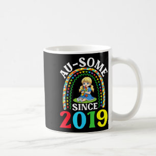 Autism Awesome Ausome Sedan 2019 Medvetenhet 7:e F Kaffemugg
