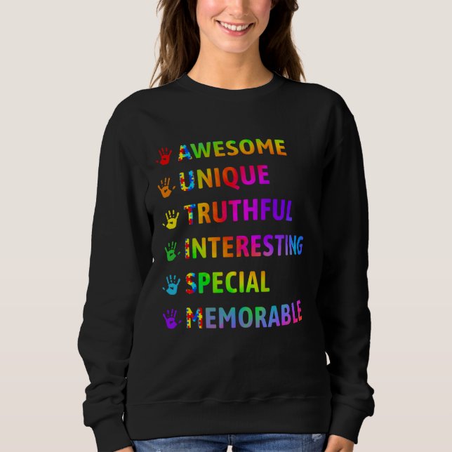 Autism Awesome Unique Special Autism Awareness Mon T Shirt (Framsida)