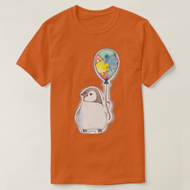 Autism Ballon Penguin T Shirt (Design framsida)