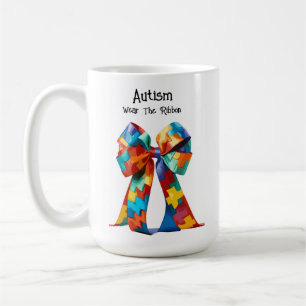 Autism: Bäran Ribbon mugg