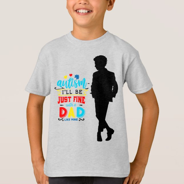 Autism - barnens grundläggande T-Shirt (Framsida)