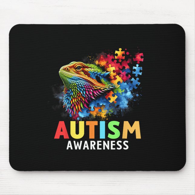 Autism Beared Dragon Autistic Autism Awareness Co. Musmatta (Framsidan)