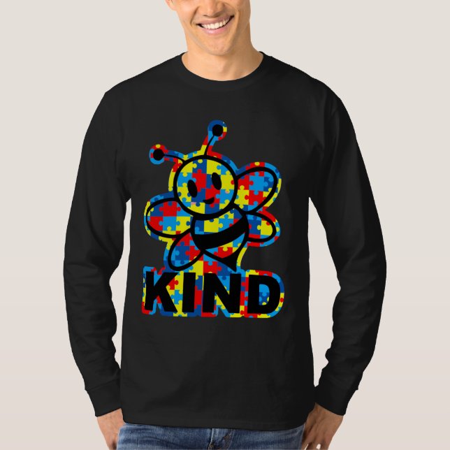 Autism Bee Kind T Shirt (Framsida)