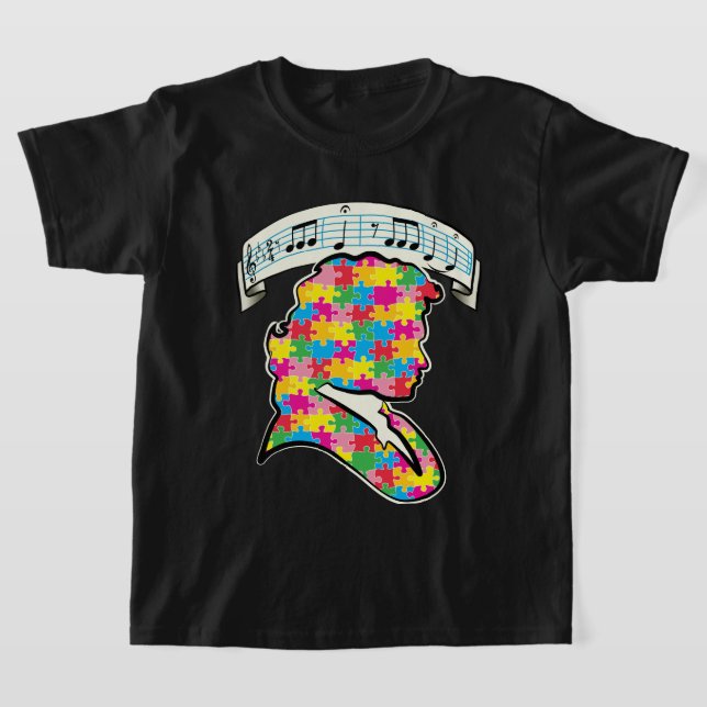 Autism Beethovens femte T Shirt (Laydown)