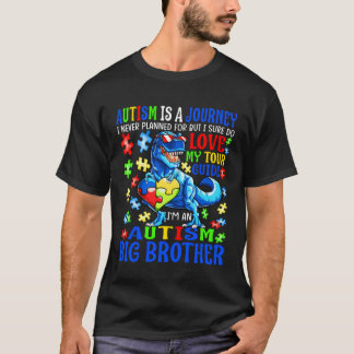 Autism Big Brother Journey Quote Autism Awareness T Shirt