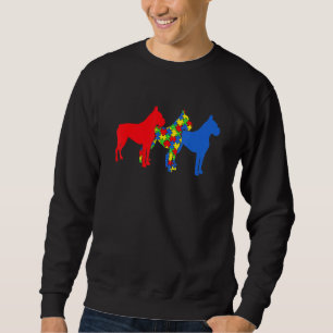 Autism Boxer Hund Autism Awareness Puppy Lång Ärmad Tröja