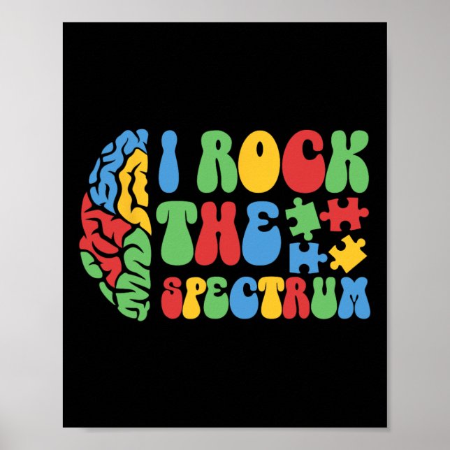 Autism Brain I Sten The Sptrum Awareness Boys Gi Poster (Framsidan)