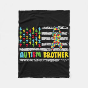 Autism Brother Autism Awareness Mamma Pappa USA fl Fleecefilt