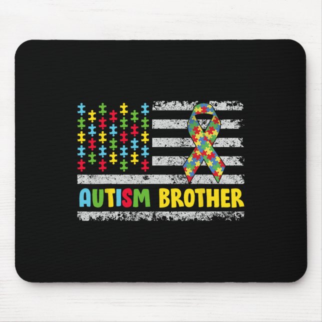 Autism Brother Autism Awareness Mamma Pappa USA fl Musmatta (Framsidan)