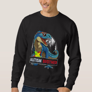 Autism Brother Dinosaur Puzzle Biet Autism Awaren Lång Ärmad Tröja