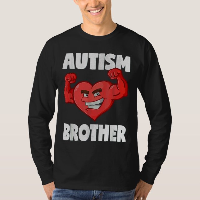 Autism Brother Heart Strong Brothers Awareness T Shirt (Framsida)