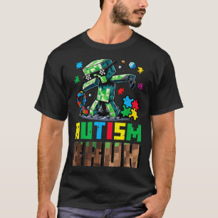 Autism bruh dab asd medvetenhet gamer pojkar barn t shirt
