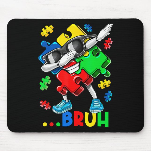 Autism Bruh Dabbing Puzzle Biet Autism Awareness Musmatta (Framsidan)