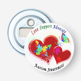 Autism Butterflies in Hearts Flasköppnare