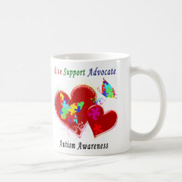 Autism Butterflies in Hearts Kaffemugg