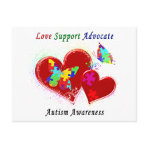 Autism Butterflies in Hearts