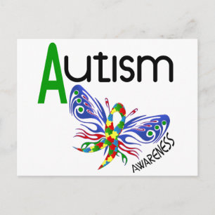 AUTISM Butterfly 3.1 Vykort