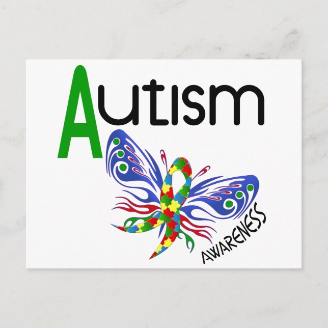 AUTISM Butterfly 3.1 Vykort (Framsida)