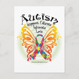 Autism Butterfly 3 Vykort
