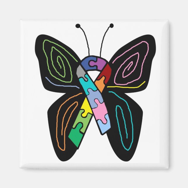 Autism Butterfly magnet (Framsidan)