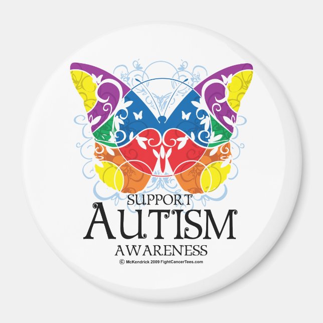 Autism Butterfly Magnet (Framsidan)