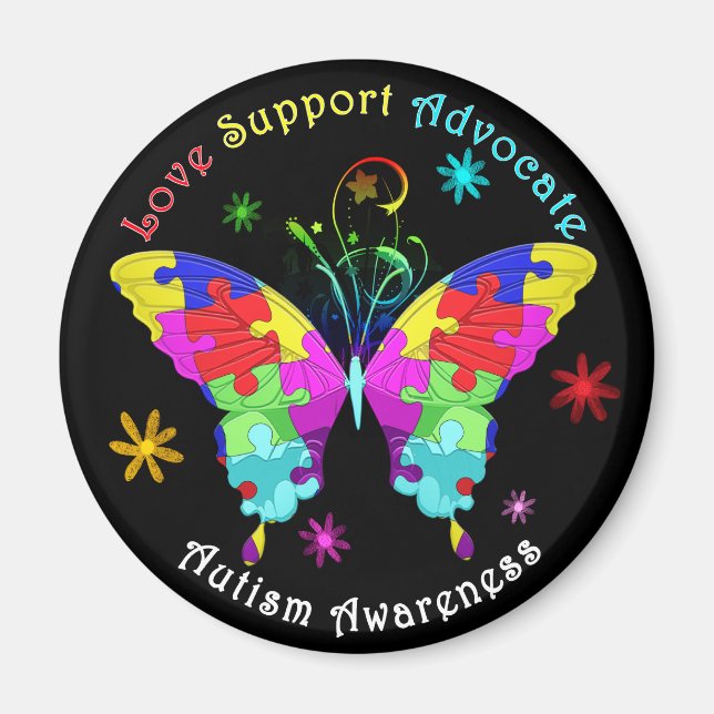 Autism Butterfly Magnet (Framsidan)