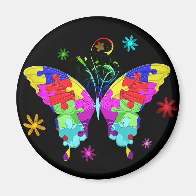 Autism Butterfly Magnet (Framsidan)
