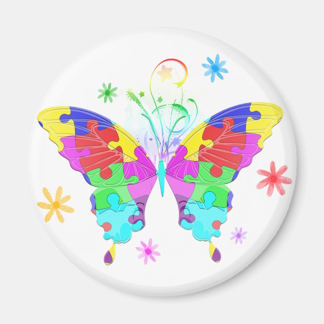Autism Butterfly Magnet (Framsidan)