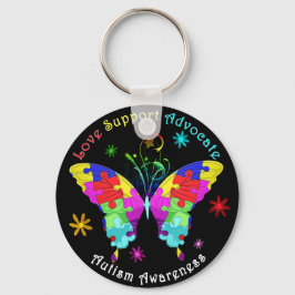 Autism Butterfly Nyckelring
