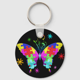 Autism Butterfly Nyckelring