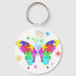 Autism Butterfly Nyckelring