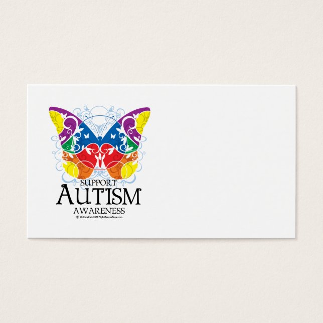 Autism Butterfly Visitkort (Framsidan)