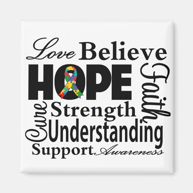 Autism Collage of Hope Magnet (Framsidan)