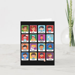 Autism Communication Cards Kids Känslor Tal Th Kort
