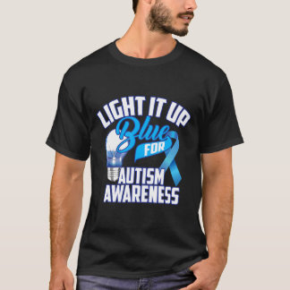 Autism-Cute Light It Up Blue For Autism Awareness T Shirt