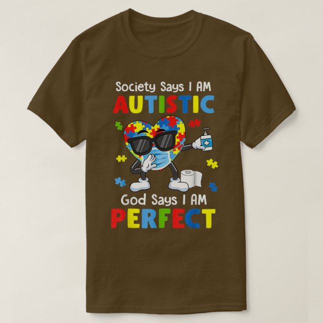 Autism Dabbing Society säger att jag är Autistisk  T Shirt (Design framsida)