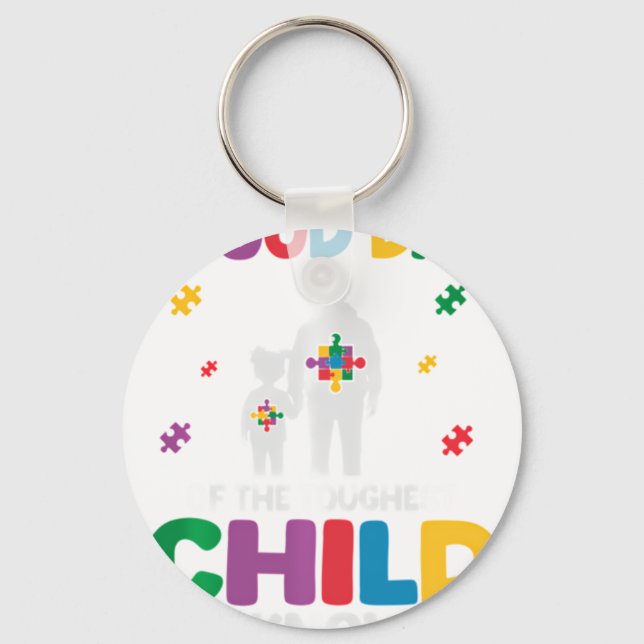 Autism Dad Of Daughte Nyckelring (Framsida)