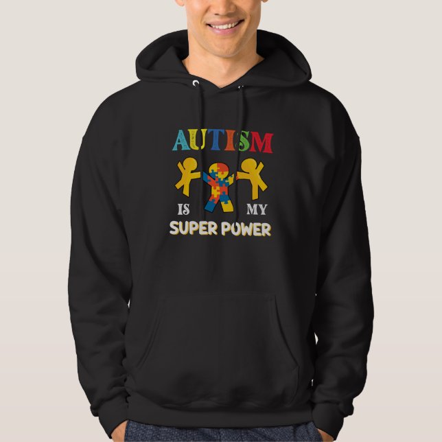 autism day awareness autistic love puzzle kids pro hoodie (Framsida)