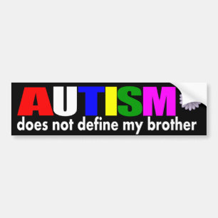 Autism definierar inte min bror bildekal