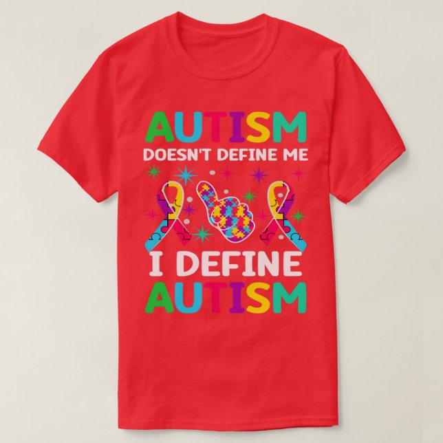 Autism definierar mig som autism Awa T Shirt (Design framsida)